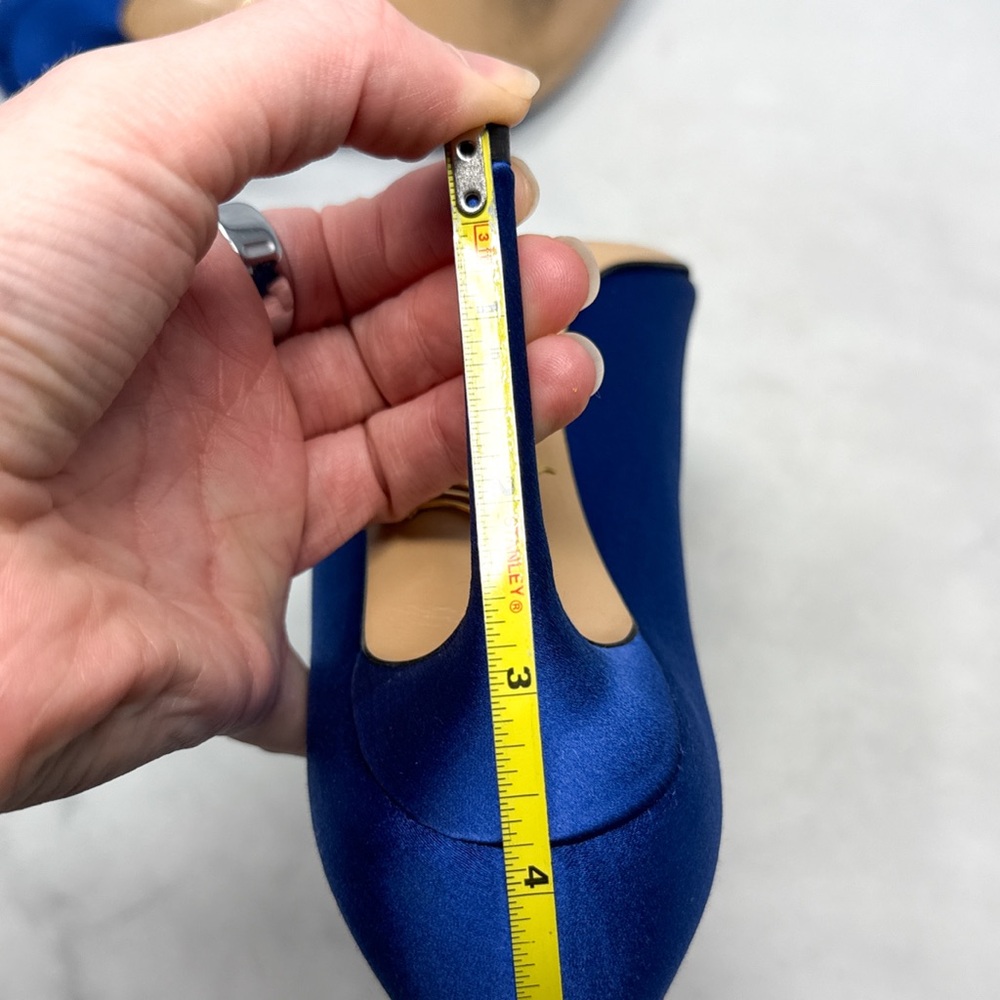 Charlotte Olympia Lippy Eva Metal Lips Silk Satin Pointed Toe Stiletto Heel Pump - Picture 11 of 13